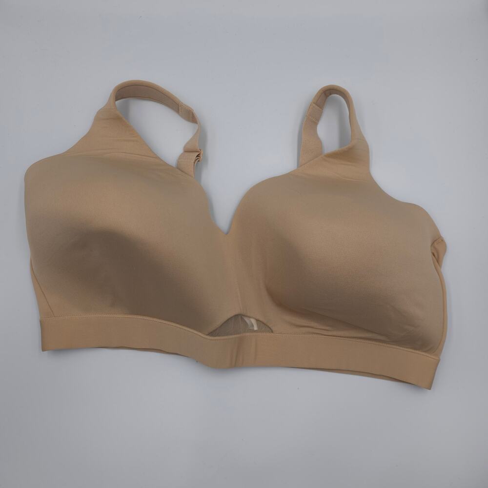 Cacique Lane Bryant Comfort Bliss Lightly Lined No-Wire Bra Wireless Tan 42DDD